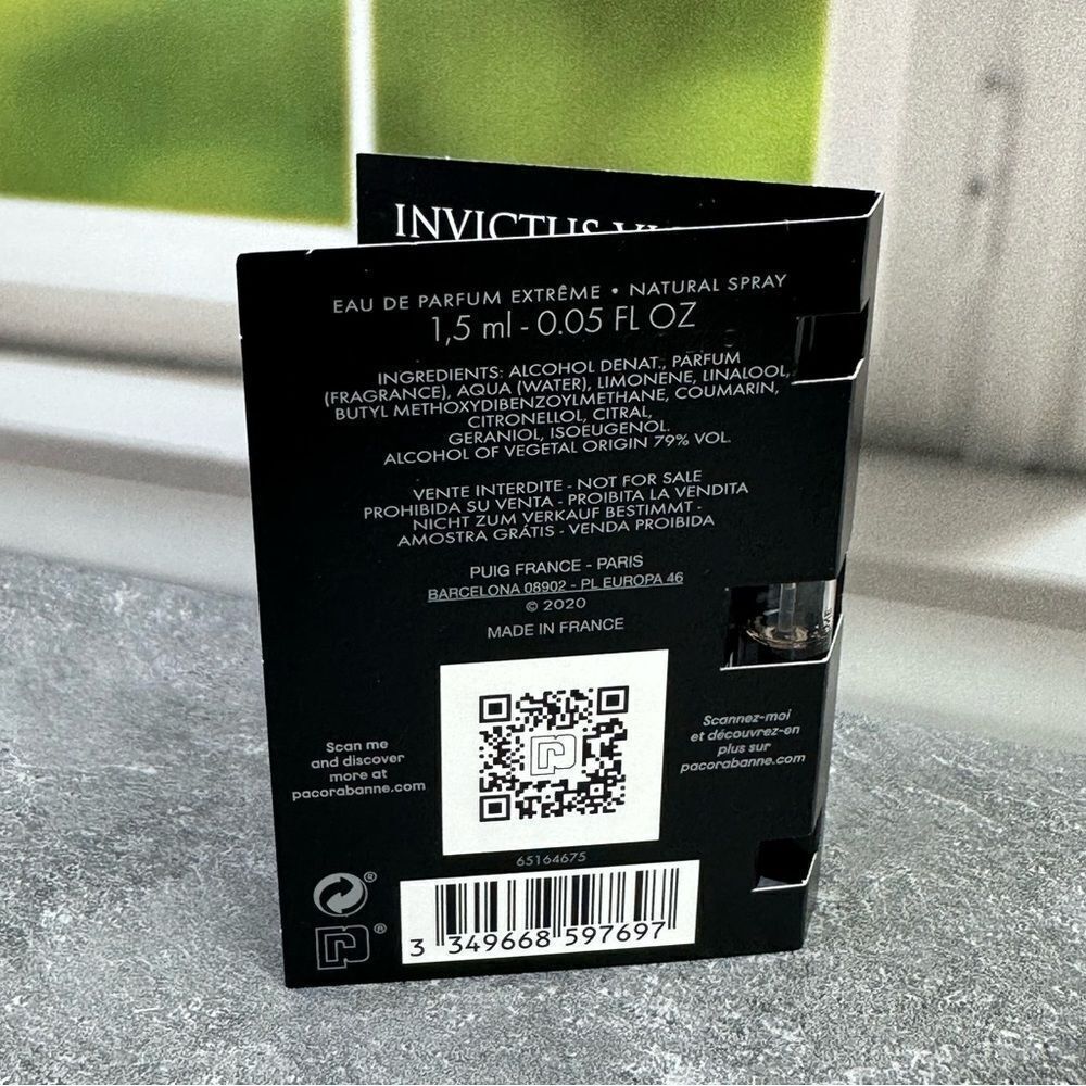 Invictus Paco Rabanne Sample 1.5 ml - Picture 3 of 3